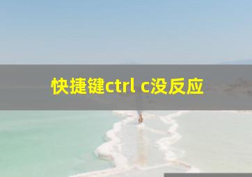 快捷键ctrl c没反应